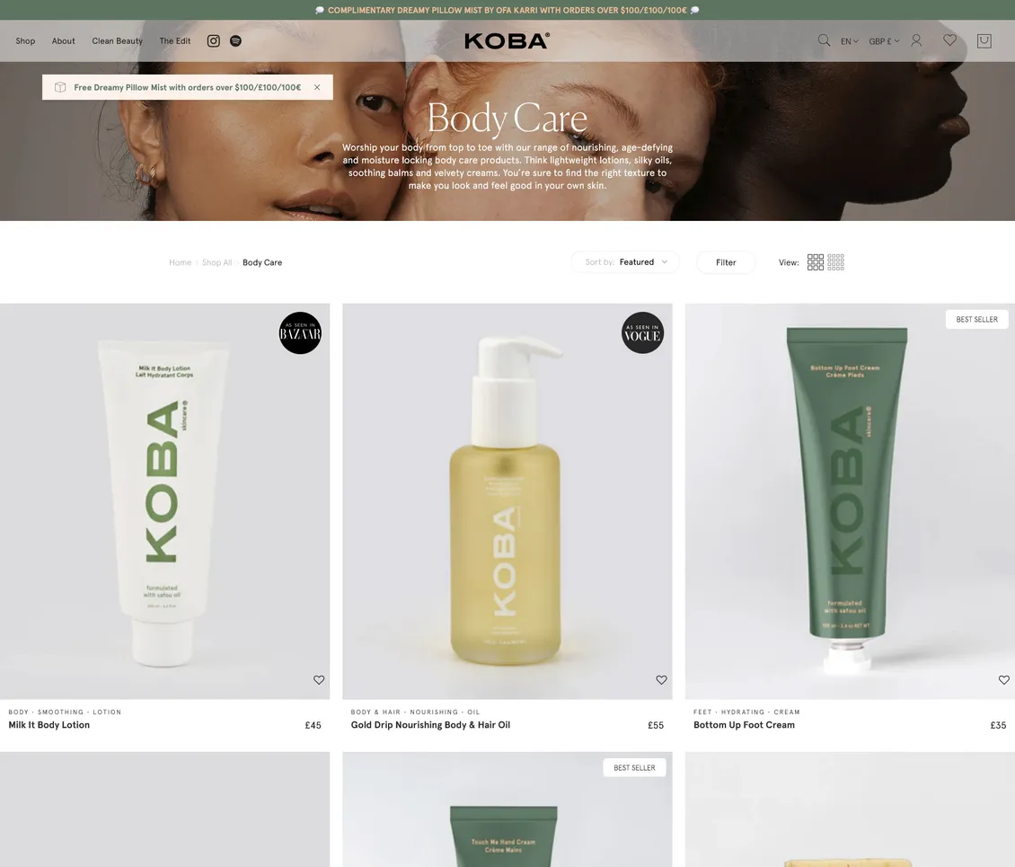 Product Listing